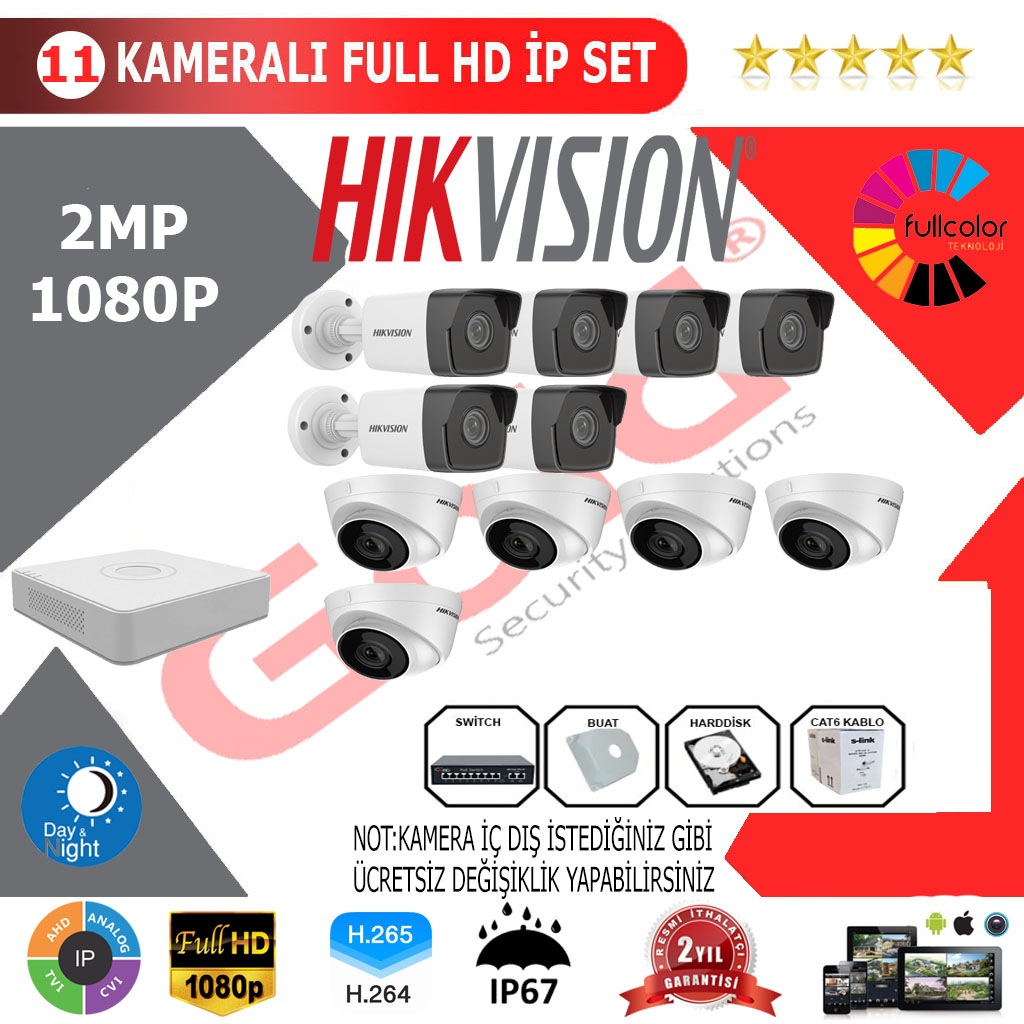 Hikvision 11'li Kamera Montajlı